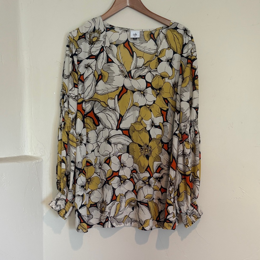 CAbi Sequel Floral Print Blouse